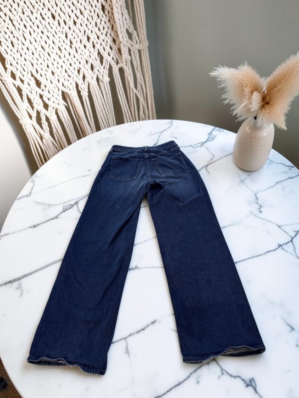 Old Navy High Rise Wow Wide Leg Jeans Size 2 Dark Wash River Shade - Picture 8 of 11